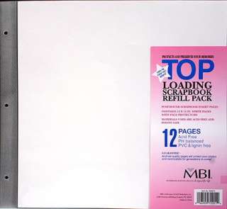 24 MBI 12x12 SCRAPBOOK ALBUM REFILLS FIT K & CO,PIONEER  