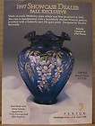 FENTON GLASS 1997 SHOWCASE DEALER FALL EXCLUSIVE SMALL DISPLAY CARD