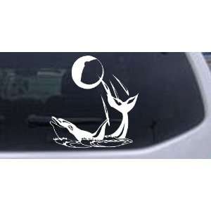  Dolphin Playing Ball Animals Car Window Wall Laptop Decal 