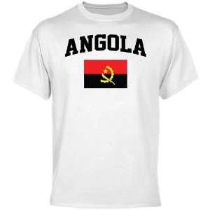 Angola Flag T Shirt   White 