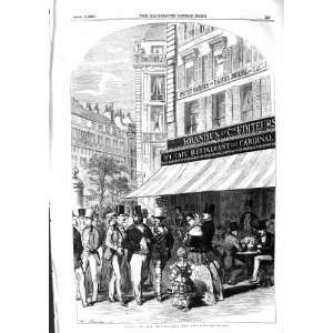  1855 SCENE BOULEVARDS DES ITALIENS CAFÉ RESTAURANT