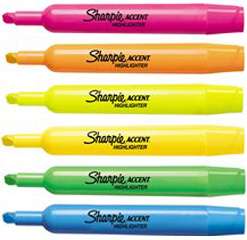 Sharpie highlighters feature ink thats quick drying, odorless and 