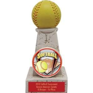  Custom 6 Softball Stone Tower Award Trophies PROSPORT 