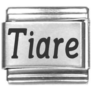  Tiare Laser Name Italian Charm Link Jewelry