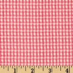  44 Wide Little Darlings Flannel Checks Pink Fabric By 