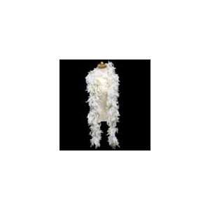  6 White Feather Boa with Gold Tinsel Health & Personal 