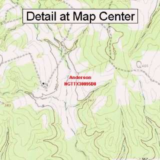  USGS Topographic Quadrangle Map   Anderson, Texas (Folded 