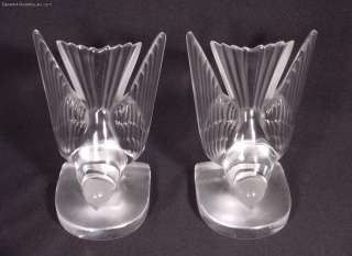 Lalique Swallow Hirondelles Book Ends List Price $1635  