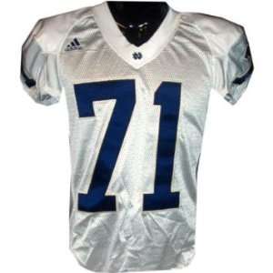  Bartley Webb #71 2006 Notre Dame Game Used White Jersey 