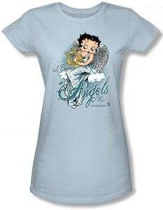 NEW Women Kid Youth Toddler Men SIZES Betty Boop I Believe In Angels T 