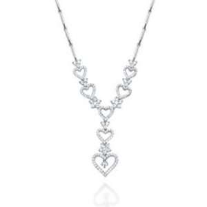  2.05CT Diamond Fashion Heart Necklace in 11.2GR of 14K 