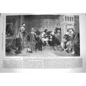  1869 Rich Widow Men Romance Wynfield Antique Print