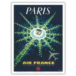  Air France Paris, Arc c.1947 by Pierre Baudouin   Vintage 