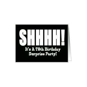  78th Birthday Surprise Party Invitation Card Toys & Games