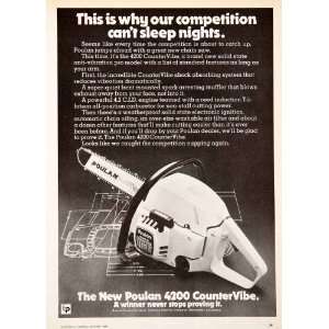  1975 Ad Poulan 4200 CounterVibe Chain Saw Beaird Emerson 