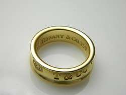 TIFFANY & Co. 1837 18K YELLOW GOLD RING SIZE 5.5 NICE  