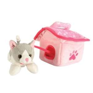   in Kennel Finger Puppet (Fingers Are Inserted in the Catss Front Paws