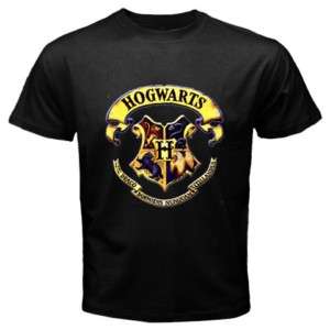 Harry Potter Hogwarts Logo Black T Shirt Size S to 2XL  