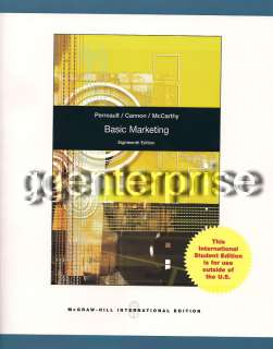 Basic Marketing 18E Perreault 18th Edition 2011 New  