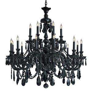 Metropolitan Vintage Bk Crystal 18L Chandelier N9008 BK  