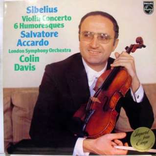 davis accardo sibelius violin concerto label philips records format 33 