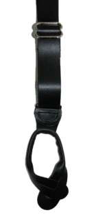 Smooth Leather Button End Suspenders (079366850734)  