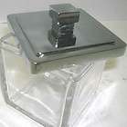 Pottery Barn Small Square Montgomery Bathroom Glass Canister Brand New