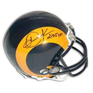  Eric Dickerson Signed LA Rams Mini Helmet 2105 Yds Sports 