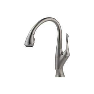  Brizo 63052LF SS Single Handle Pull Down Kitchen Faucet 