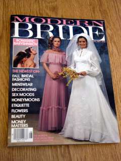   of 3 Modern BRIDEs Wedding Magazines Fashion vintage 1978, 2 from 1980