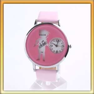  Cute white base pink surface young violin dial pink 