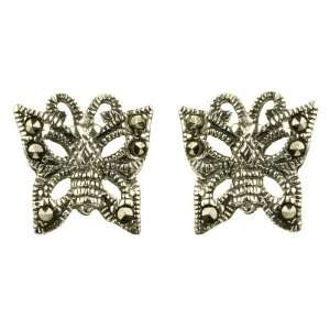  Small Marcasite Butterfly Earrings Jewelry