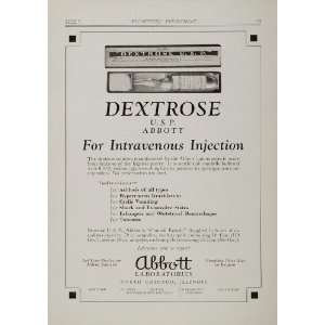  1929 Ad Abbott Labs Dexatrose USP Intravenous Injection 