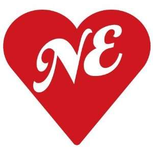  Nebraska State Abbreviation NE Heart   Decal / Sticker 