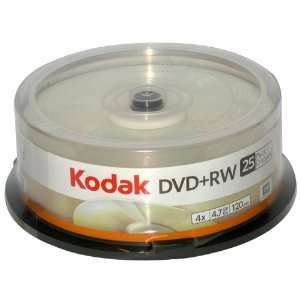    Kodak 50129 DVD+RW 4.7 GB Re writable Discs (25 Pack) Electronics