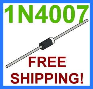 100 x 1N4007 1A 1000V Rectifier Diode     
