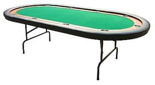 96 RACETRACK POKER TABLE W/ FOLDING LEGS 10 SEATER NEW  