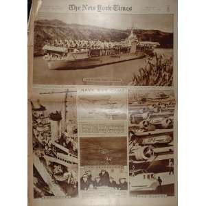   Panama Canal Navy War Game   Orig. Rotogravure Section