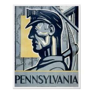  Miner In Pennsylvania 1937 WPA Posters