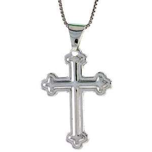 925 Sterling Silver Cross Pendant (NO Chain Included), Made in Italy 