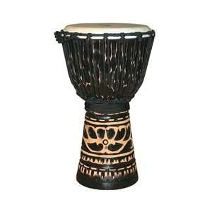   African Djembe, Antique Chocolate 10 11 Head Musical Instruments
