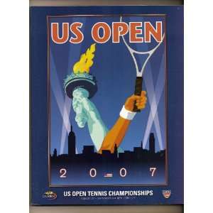  2007 Tennis US Open Program Federer Henin 
