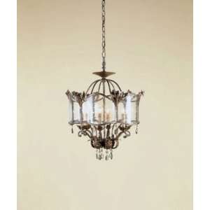 Currey and Company 9387 6 Light Zara Ceiling Mount Chandelier, Viejo 