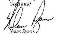 Nolan Ryan Autographed Ball  