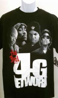   REAL 4G NETWORK T SHIRT MED 3X TOO SHORT 2PAC ICE CUBE EAZY E  
