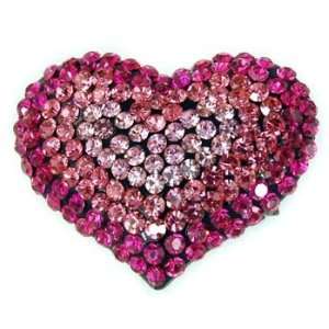 Glamorous Heart Shaped Cocktail Fashion Statement Ring Covered in Tri 