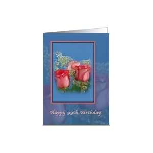  99th Birthday, Red Roses Card Toys & Games