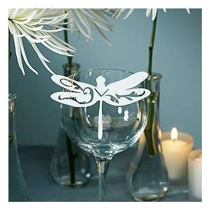  Place Cards for Wedding Flutes   Die Cut   Dragonfly