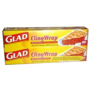  Glad Cling Plastic Wrap, 400 foot Roll 2PK