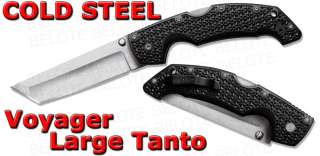 Cold Steel 2011 Voyager Folding Knife Large Tanto Plain Edge 29TLT 
